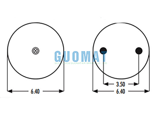 soffietti pneumatici di gomma industriali della sostituzione 578-92-3-202 della molla pneumatica di 2B9-230 Goodyear