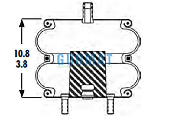 soffietti pneumatici di gomma industriali della sostituzione 578-92-3-202 della molla pneumatica di 2B9-230 Goodyear