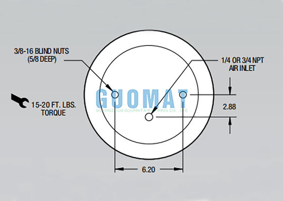 W01-358-9401 Molla pneumatica per sospensioni camion Firestone 1T15T-1 Style per semirimorchio