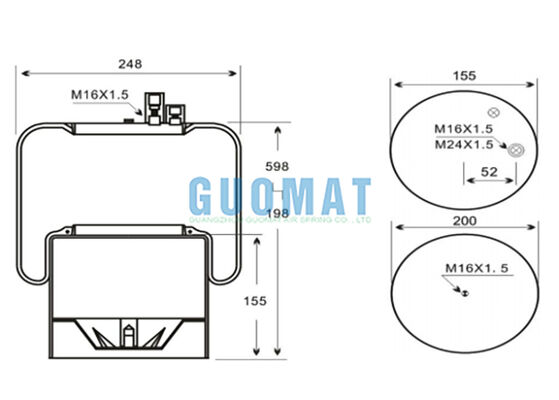 4390NP02 Contiteh Camion pesante molla d'aria A9423200221 Benz