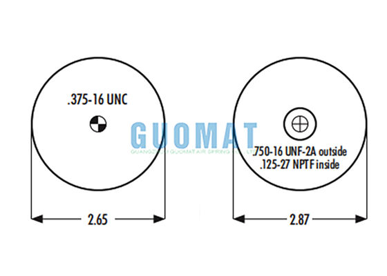 Goodyear 1S4-007 Airbag di gomma sospensione W023587001 Firestone Cabina di autocarri Airbag sostituzione