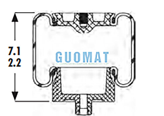 Goodyear 1S4-007 Airbag di gomma sospensione W023587001 Firestone Cabina di autocarri Airbag sostituzione