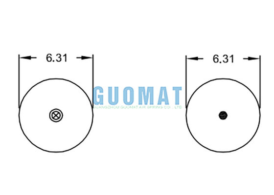 Molla ad aria Firestone a doppia convoluzione W01-358-6897 in gomma naturale AS-0058 Watson & Chalin