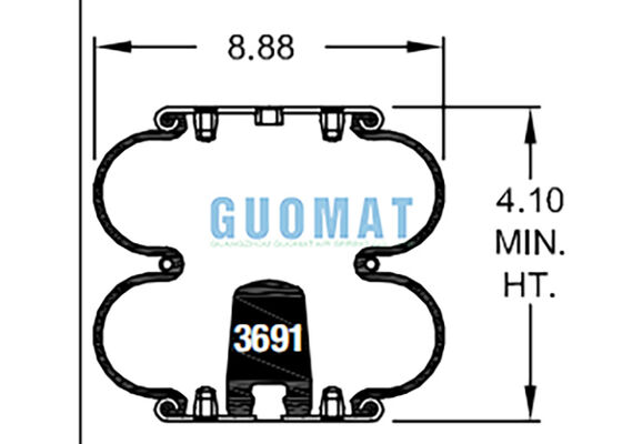 W01-358-6902 Firestone Industrial Air Bags FD 200-19 310 Contitech Molla ad Aria in Gomma