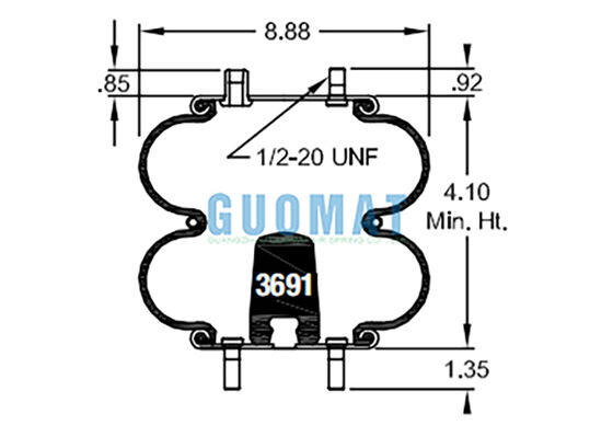 W01-358-6941 Firestone sospensione Air Shock stile 20 gomma Bellows Air Spring