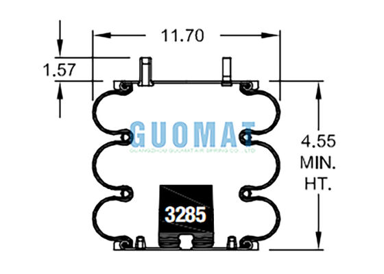 Molle pneumatiche a tripla convoluzione W01-358-8016 Firestone ammortizzatori pneumatici per sospensioni