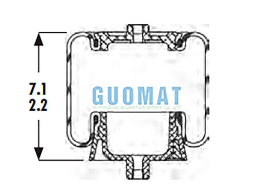 1S4-067 Molla ad aria per cabina Goodyear ASC-08-7-137 Sostituzione airbag sospensione camion