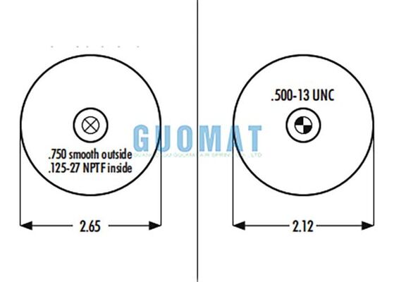 1S5-038 Goodyear Molla ad Aria per Sospensione Cabina ASC-08-7-194 Sospensione Pneumatica a Pistone in Gomma per Camion Commerciali