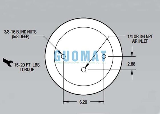 1T15M-2 Firestone Style Air Shock W01-358-9042 Molle ad Aria per Assorbimento degli Urti