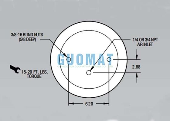 W01-358-9056 Firestone sospensione Air Spring 1T15M-4 Airbag per camion pesanti