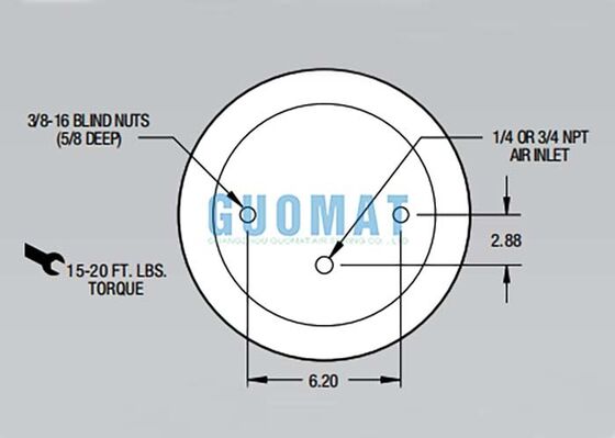 W01-358-9079 Molla ad aria Firestone 1T15M-6 Air bag in gomma per sospensioni