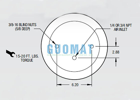 W01-358-9108 Molla ad aria Firestone Rolling Lobe 1T15M-9 Sospensione pneumatica per rimorchio