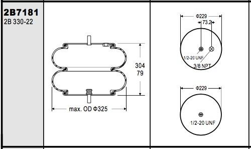 Numero FD330-22 472 della molla pneumatica di W01-358-7181 Goodyear 2B12-411 ContiTech