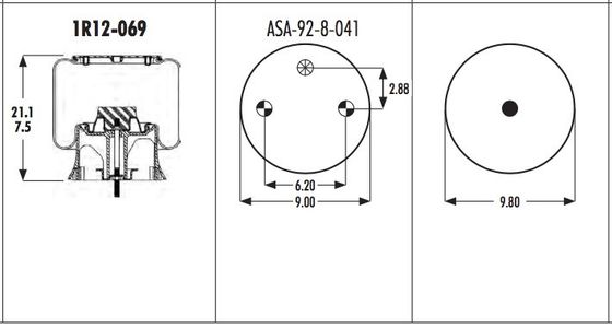 del camion 1R12-069 molla 566243038 FIRESTONE W01-358-9069