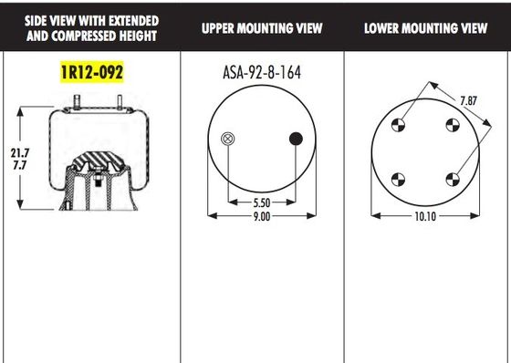 Del camion di Goodyear 1R12-092 molla 566-24-3-163 Firestone W01-358-9082