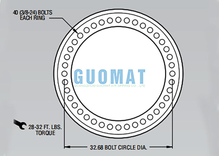 Connessione flange W01-358-9602 Firestone doppia molla d'aria avvolgente per l'assorbimento degli urti