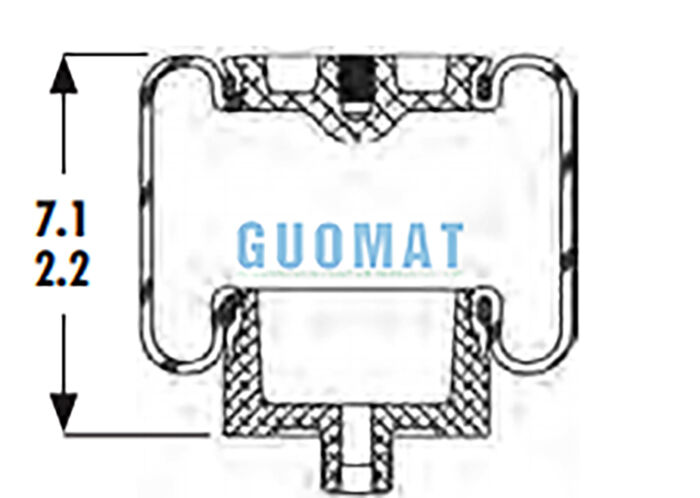 Goodyear 1S4-007 Airbag di gomma sospensione W023587001 Firestone Cabina di autocarri Airbag sostituzione