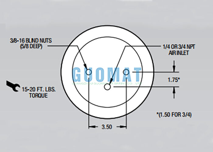 W01-358-5712 Firestone Truck Air Spring Rolling Lobe Air Suspension System 1T14C-7