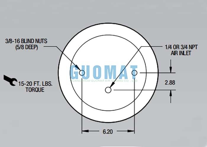 1T15M-2 Firestone Style Air Shock W01-358-9042 Molle ad Aria per Assorbimento degli Urti