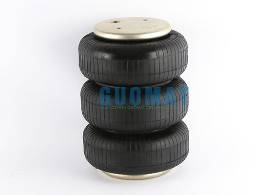 GUOMAT 3B20F-2P05 Primavera d'aria industriale 1/4NPT Air Fitting Hole Triple Convoluted Air Bags