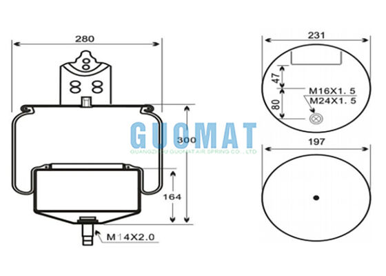 W01-M58-8477 Firestone Truck Suspensione Air Shock 6606NP01 Contitech Gomma Air Spring