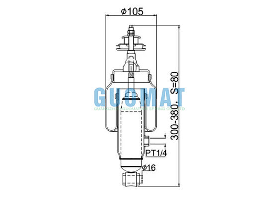 Ammortizzatore ad aria per cabina camion FUSO MK996372 Molla ad aria per sospensioni MC053766